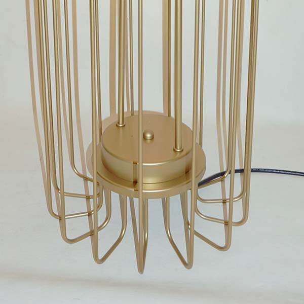 Cosulich Interiors Minimalist Italian Futurist Gold Metal Open Floor Lamp