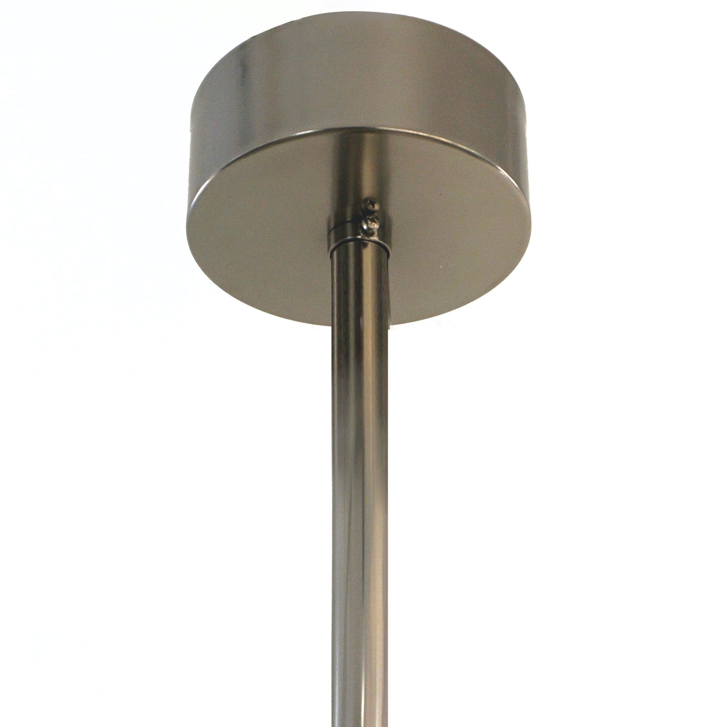 Bespoke Italian Gun Metal Crystal Murano Glass Flush Mount / Drum Chandelier