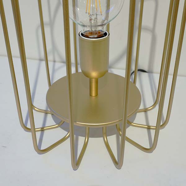 Cosulich Interiors Minimalist Italian Futurist Gold Brass Metal Open Table Lamp