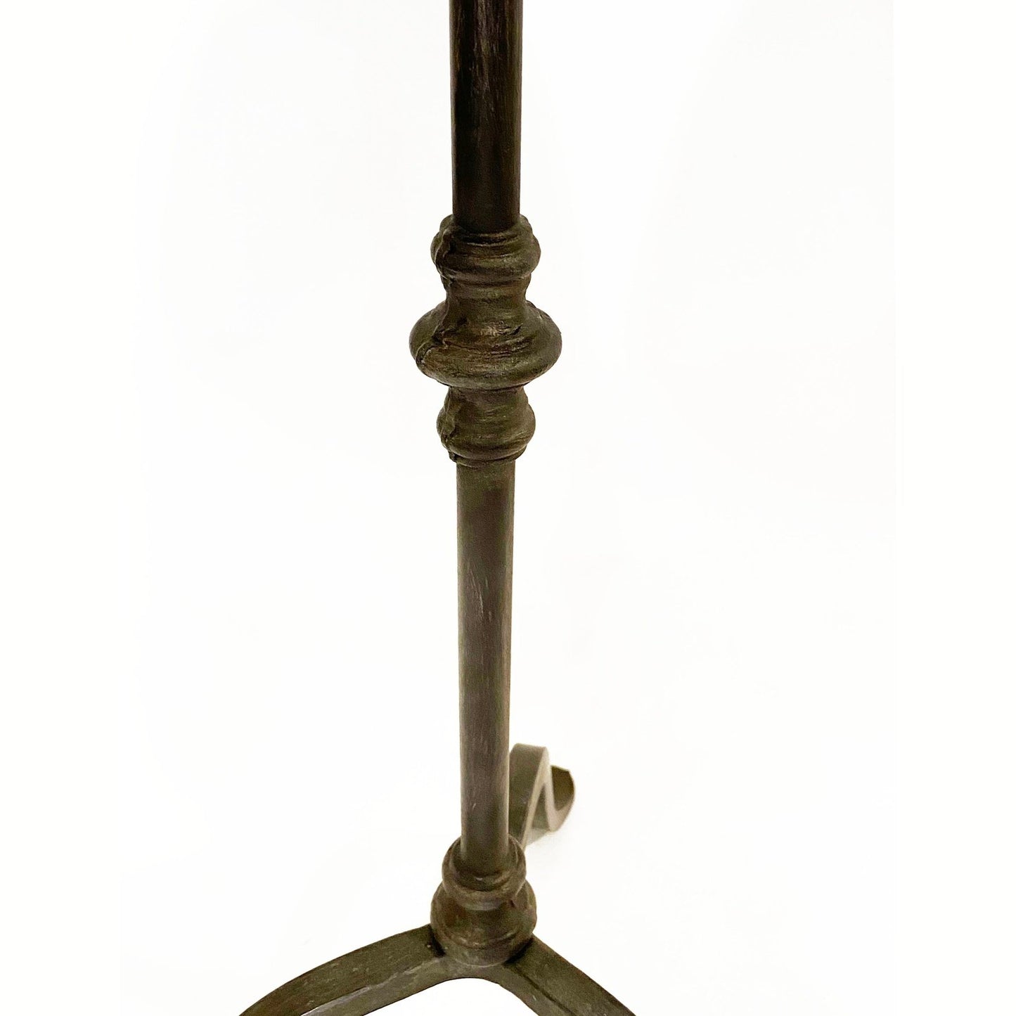 Italian Twisted Cast Iron Customizable Green Glass Clover Side Coffee Table