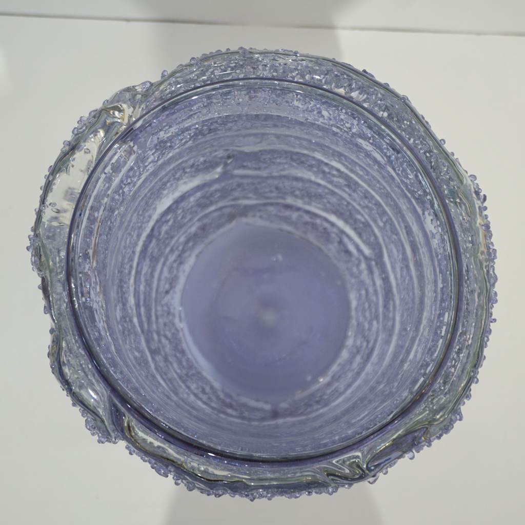 Cenedese Italian Pair of Pink Amethyst Aqua Blue Alexandrite Murano Glass Vases