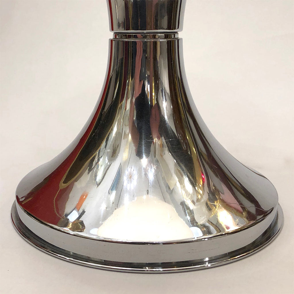 Valenti & Co 1960s Vintage Minimalist Italian Design Nickel and White Desk Lamp