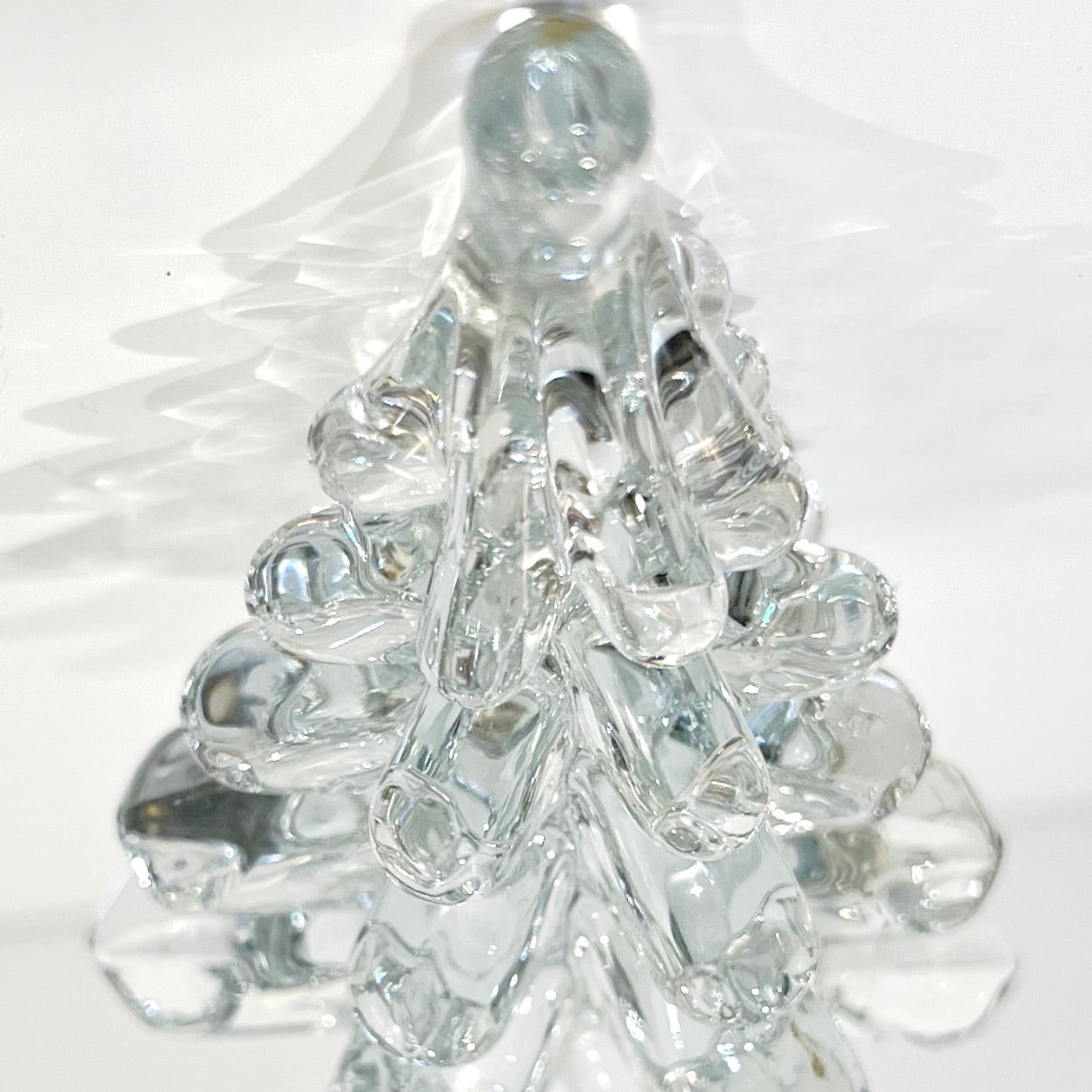 Late 1970s Sweden Vintage FM Ronneby Crystal Glass Tree Modernist Sculpture