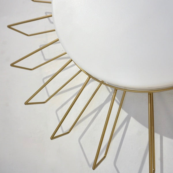 Cosulich Interiors Minimalist Italian Gold Metal Sunburst Pendant / Flushmount