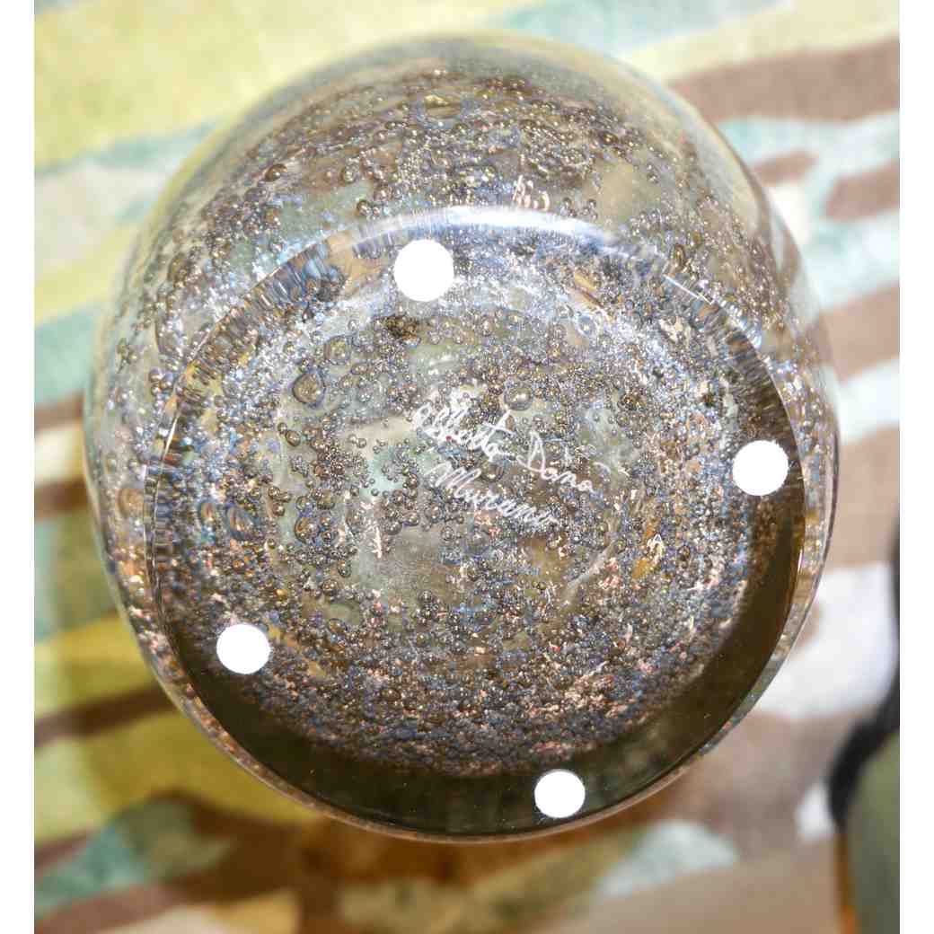 Alberto Dona Italian Pair of Bronze Color Murano Glass Vases with Red Dots - Cosulich Interiors & Antiques