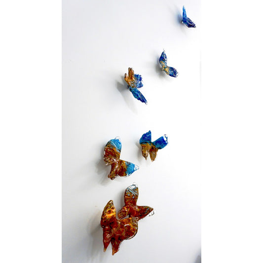 Release - Flight of Butterflies Contemporary Blown Glass Modern Art Sculpture - Cosulich Interiors & Antiques