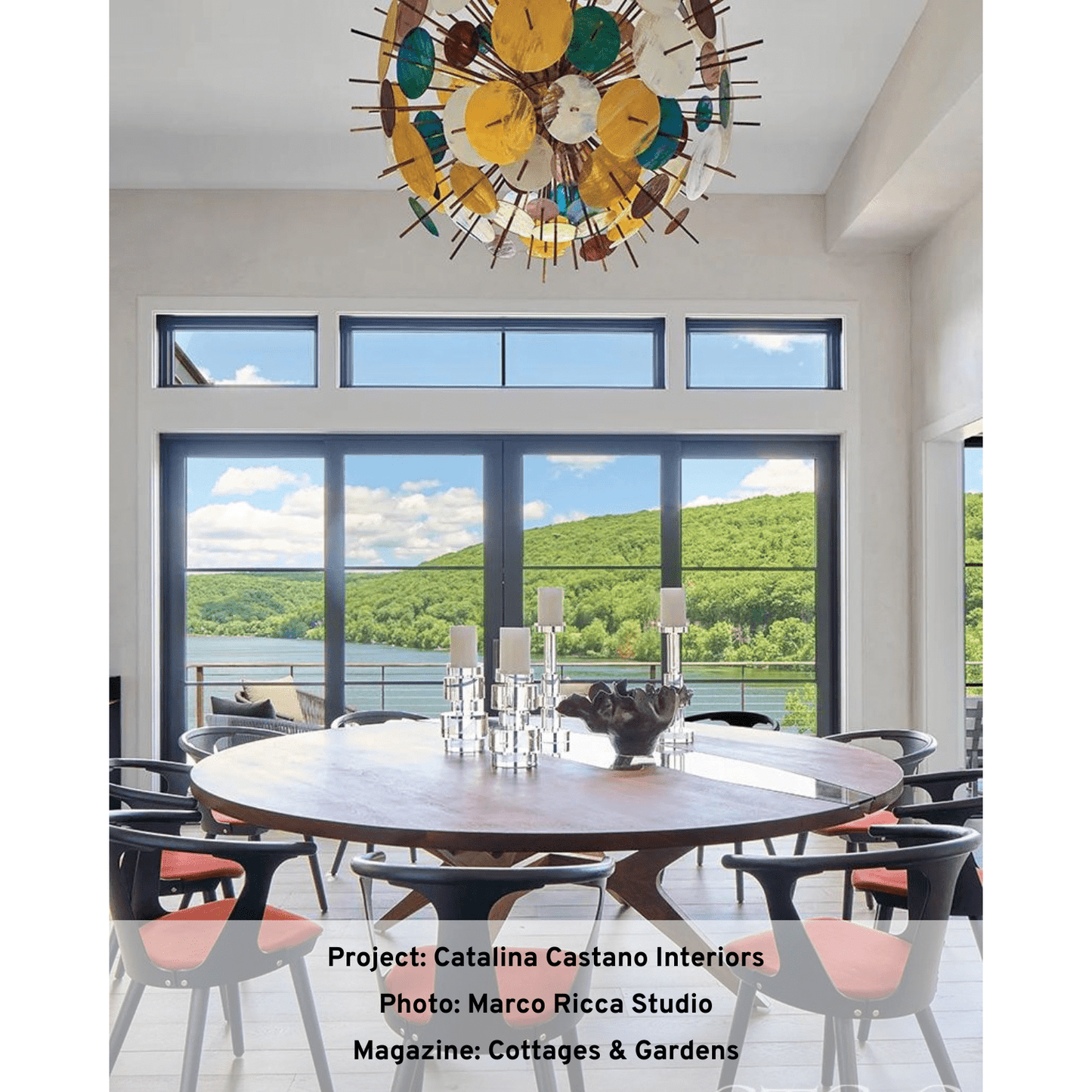 Contemporary Italian Brass & Pastel Colored Murano Glass Oval Sputnik Chandelier