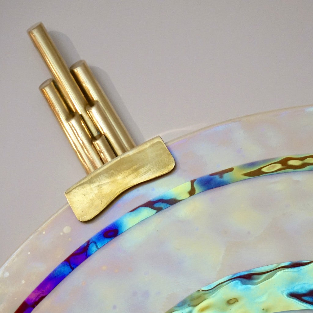 Art Deco Style Monumental Pair of Burgundy Ivory White Murano Glass Wall/Ceiling Lights - Cosulich Interiors & Antiques