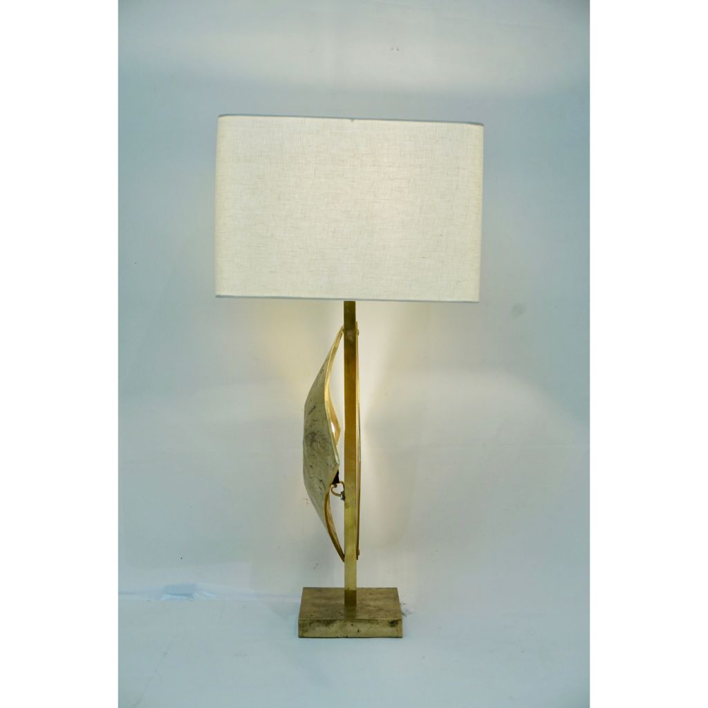 Italian Design Contemporary Pair of Brutalist Cast Bronze Double Lit Lamps - Cosulich Interiors & Antiques
