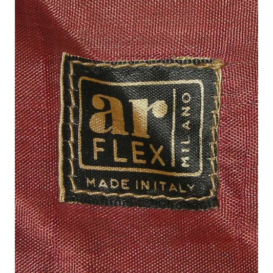 Arflex 1970s Italian Brass and Two-Tone Ivory Cream and Gray Cozy Armchair