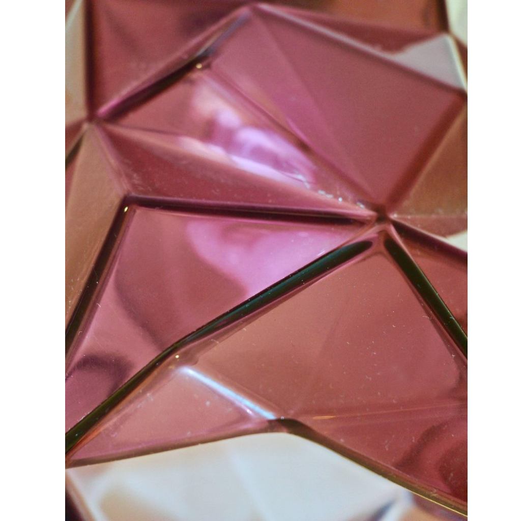 Contemporary Four Italian Diamond-Cut Purple and Yellow Murano Glass Pendants - Cosulich Interiors & Antiques