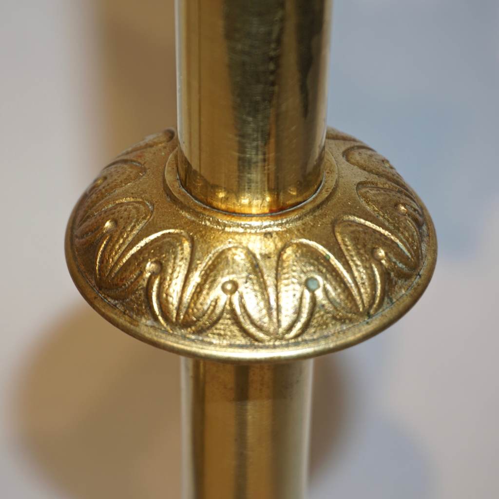 1880s French Baroque Revival Pair of Gilt Bronze Ormolu Candle Holders
