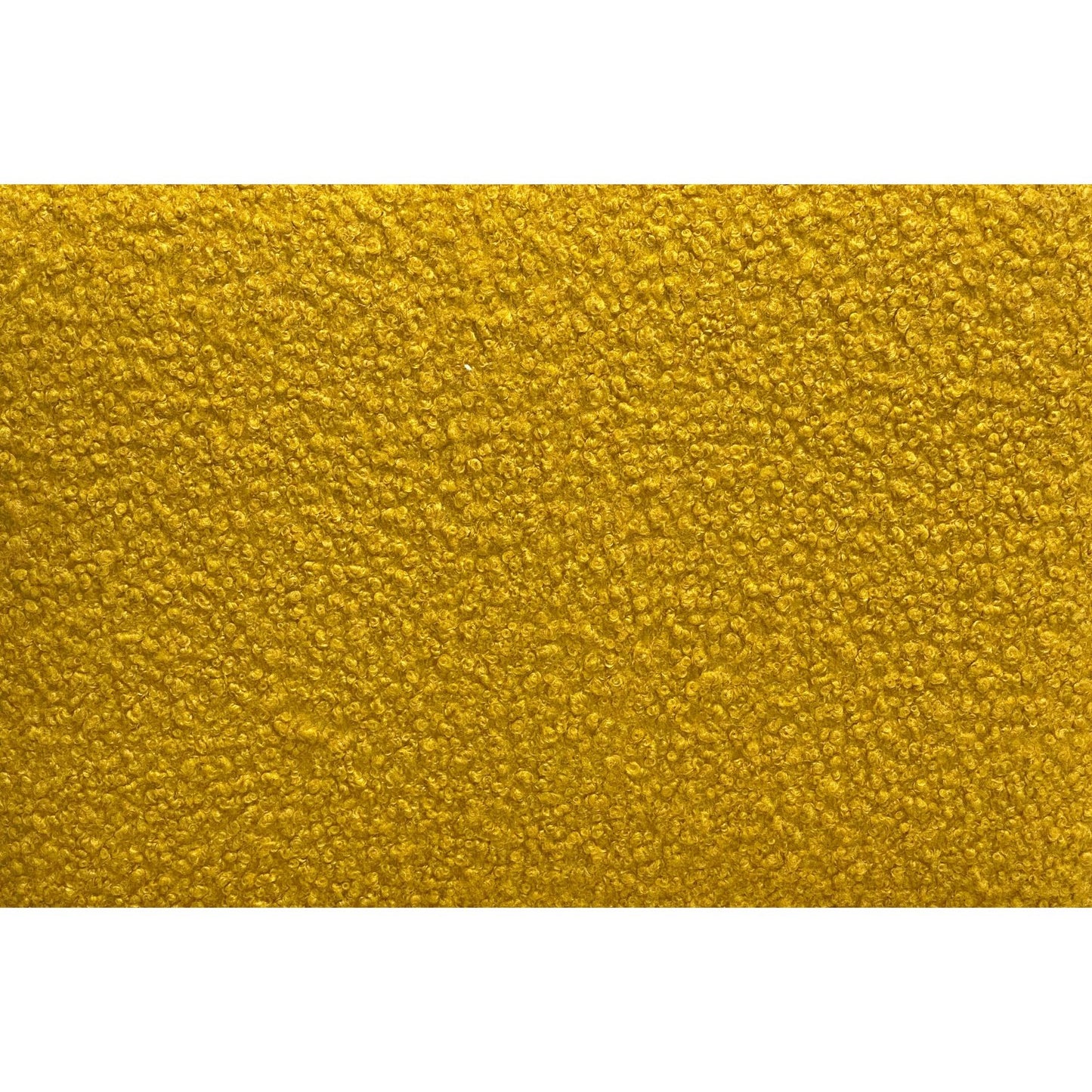 Bespoke Italian Pair of Boucle Mustard Yellow Aero Curved Beech Lounge Chairs