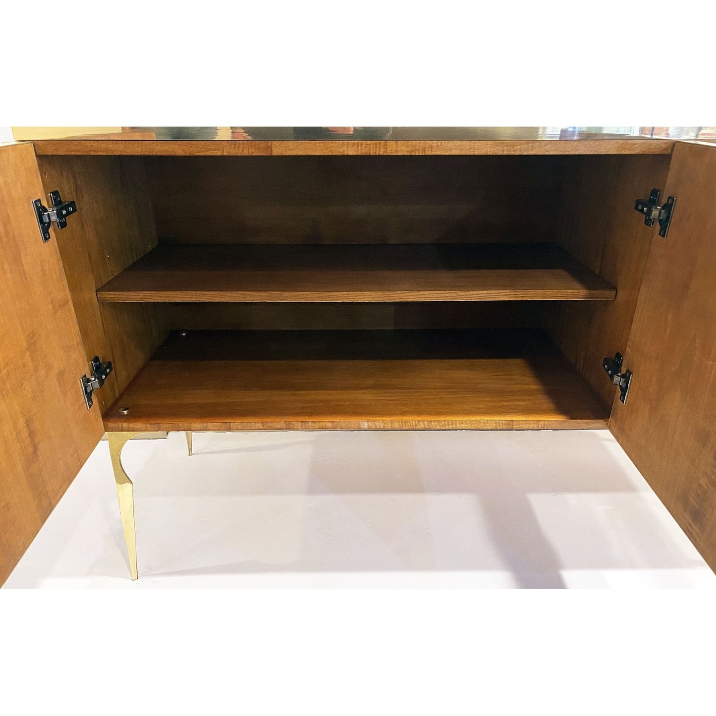 Bespoke Italian Green Orange Yellow Gray Geometric Postmodern Cabinet/Sideboard