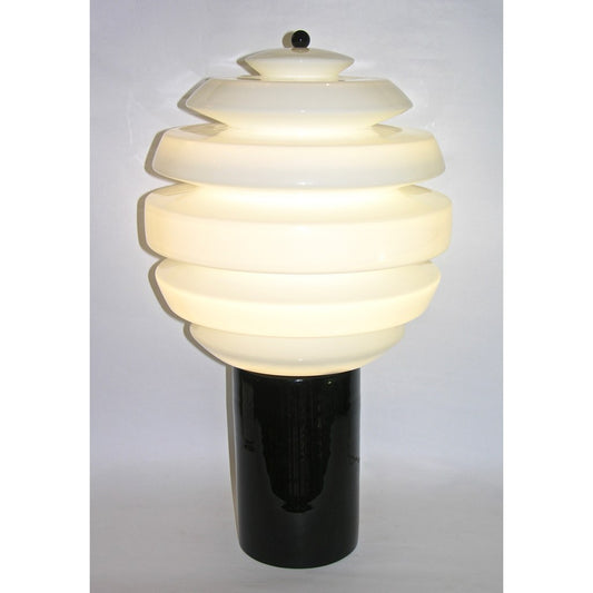 1980s Italian Black and White Murano Glass Table or Floor Lamps - Cosulich Interiors & Antiques