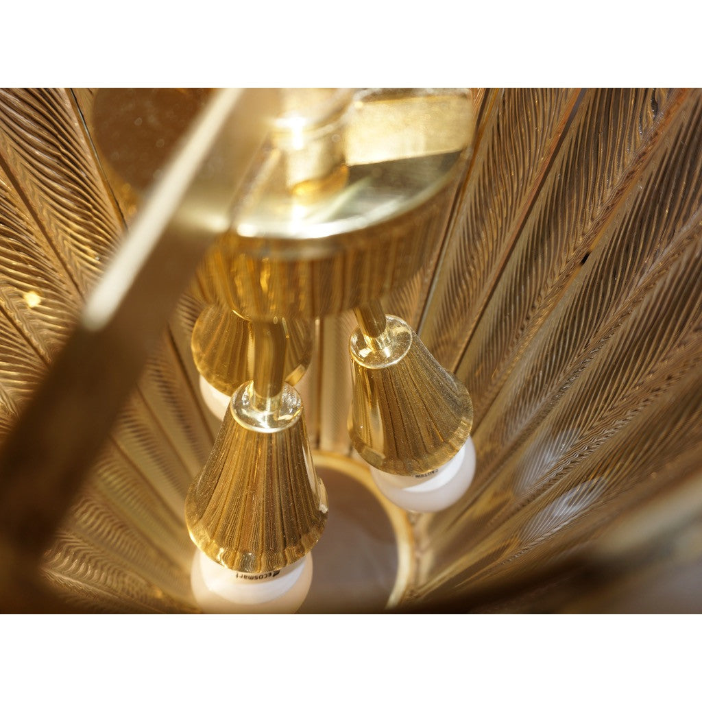 Italian Brass Crystal Murano Glass Customizable Pendants/Chandeliers - Cosulich Interiors & Antiques