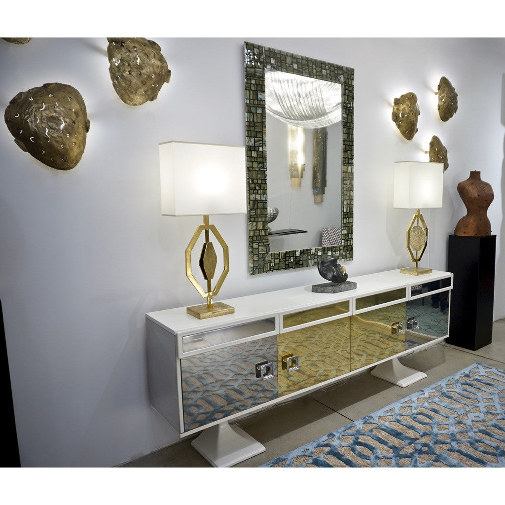 Italian Design Contemporary Pair of Brutalist Cast Bronze Sculpture Wall Lights - Cosulich Interiors & Antiques