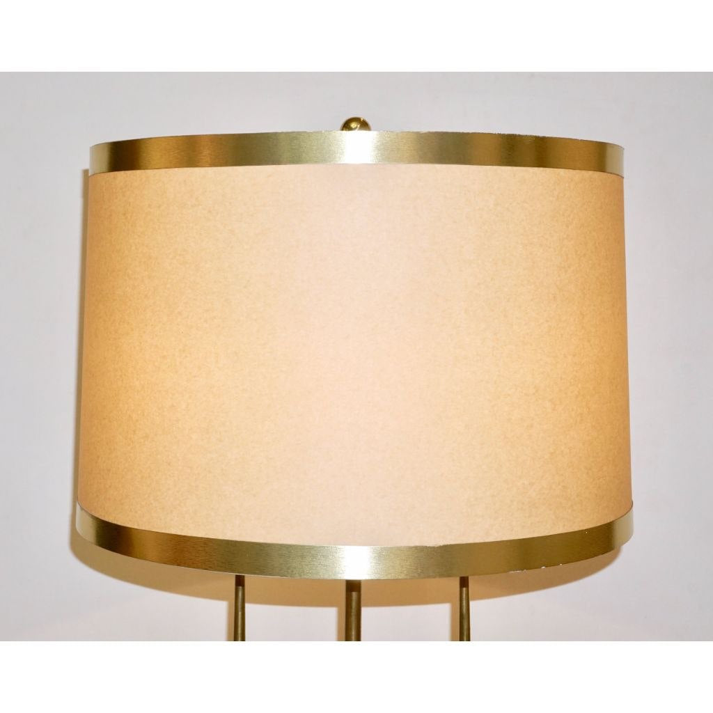 Italian Contemporary Fine Design Pair of Organic Gold Brass Lamps with Spheres - Cosulich Interiors & Antiques