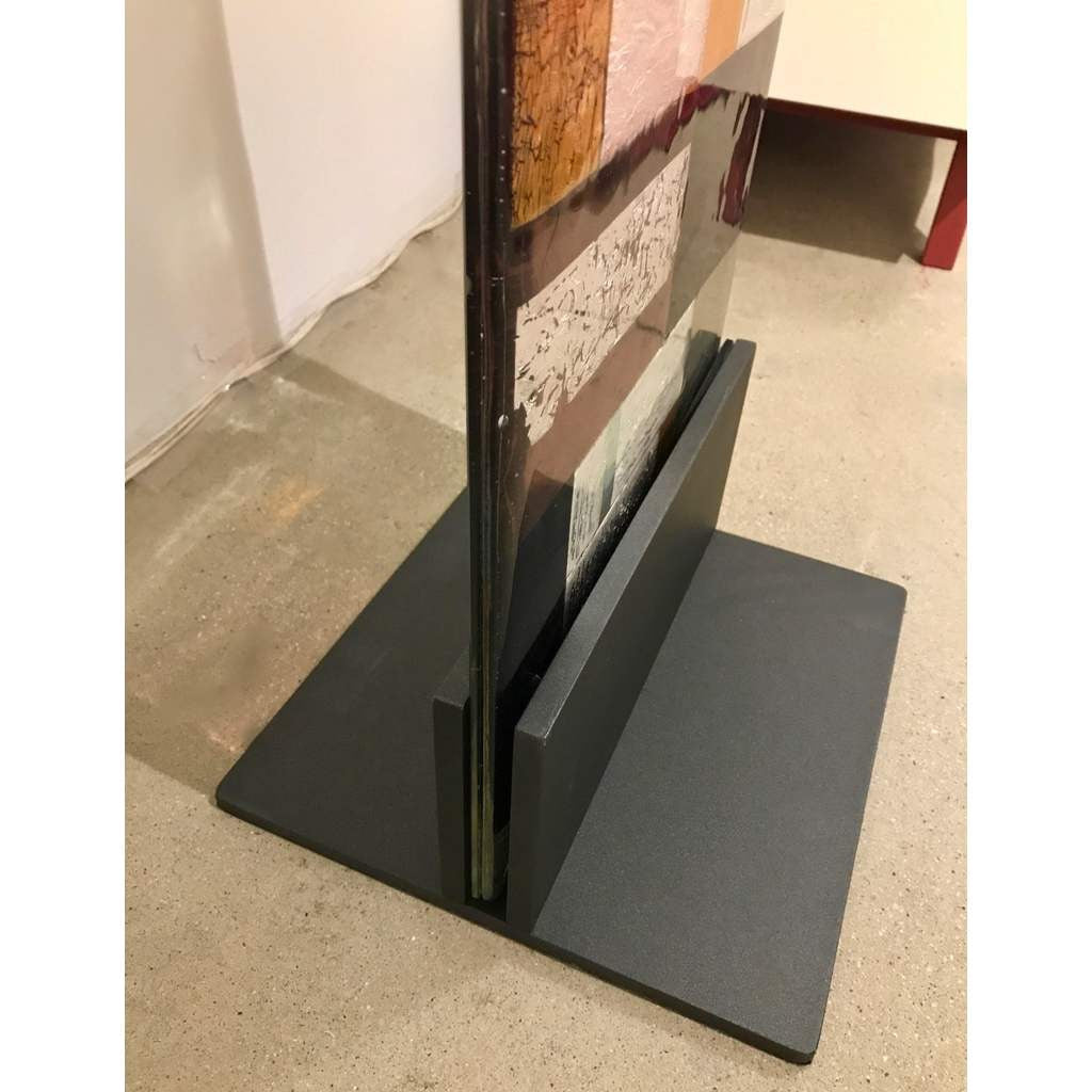 Contemporary Italian Murano Glass Silver Gold Colorful Mosaic Panel Sculpture - Cosulich Interiors & Antiques