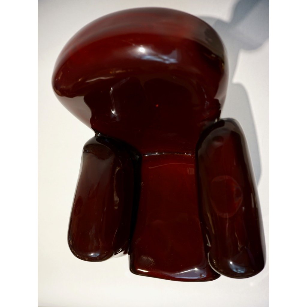 Pino Signoretto 1980s Italian Burgundy Red Murano Glass Miniature Armchair - Cosulich Interiors & Antiques