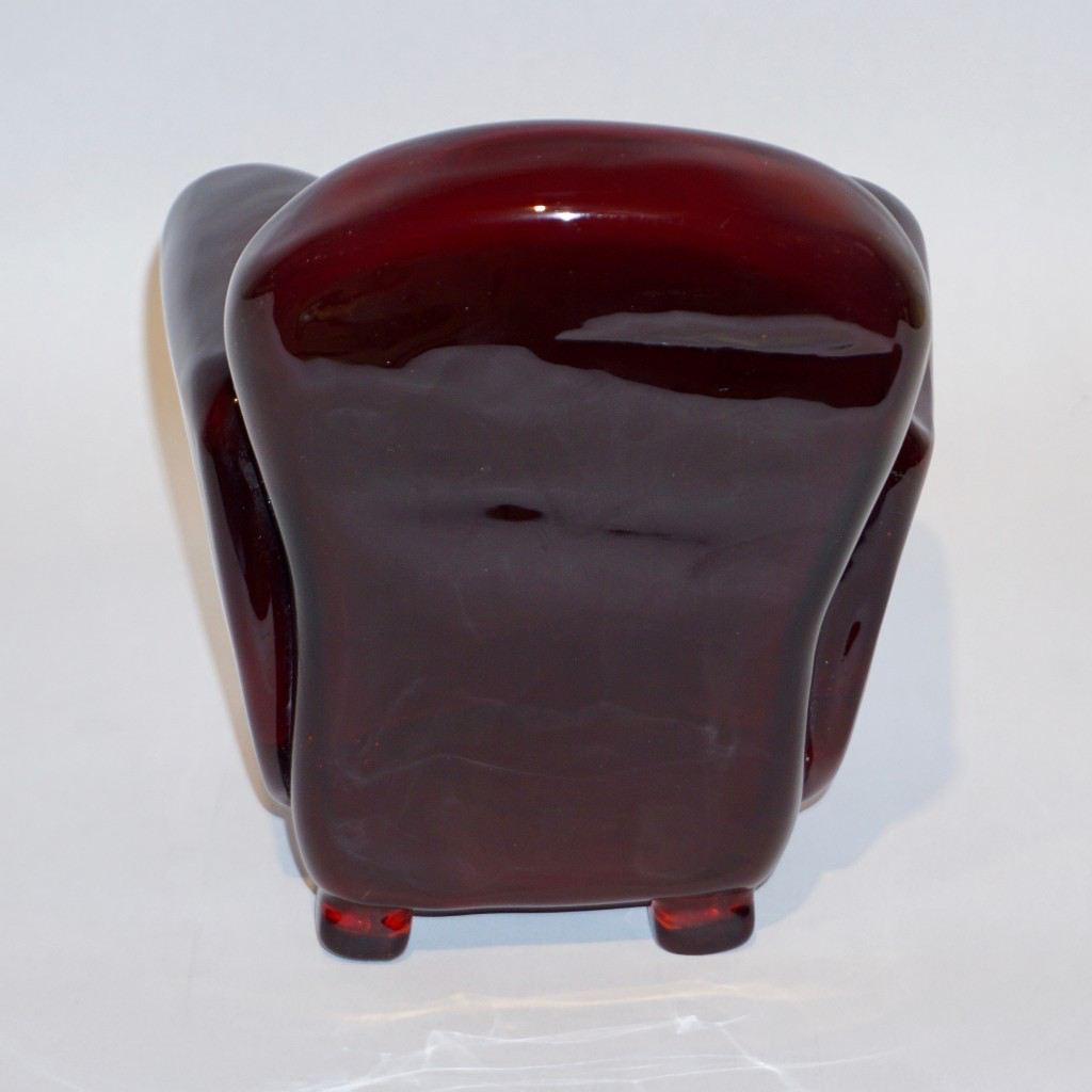 Pino Signoretto 1980s Italian Burgundy Red Murano Glass Miniature Armchair - Cosulich Interiors & Antiques