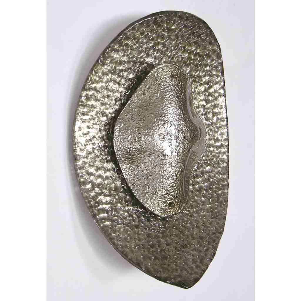 1990s Modern Italian Pair of Silver Finish Textured Murano Glass Concave Sconces - Cosulich Interiors & Antiques