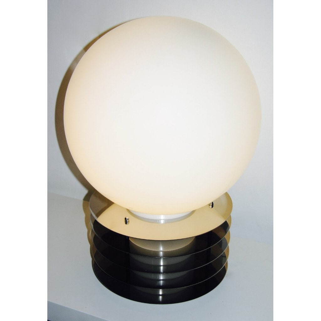 1960s Italian Double-Lighted Glass and Chrome Table Lamps - Cosulich Interiors & Antiques