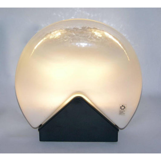 Roberto Pamio for Leucos 1970s Italian Pair of Black and White Glass Lamps - Cosulich Interiors & Antiques