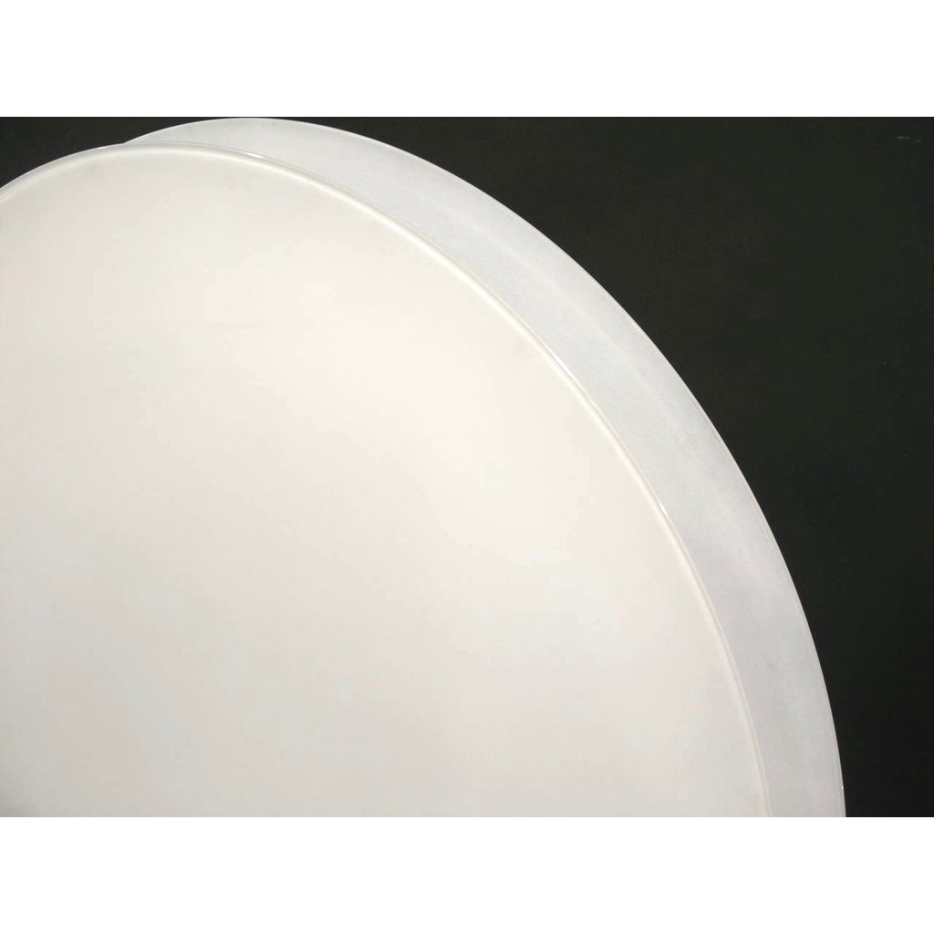 Monumental Italian Design White and Chrome Round Floor or Table Lamps