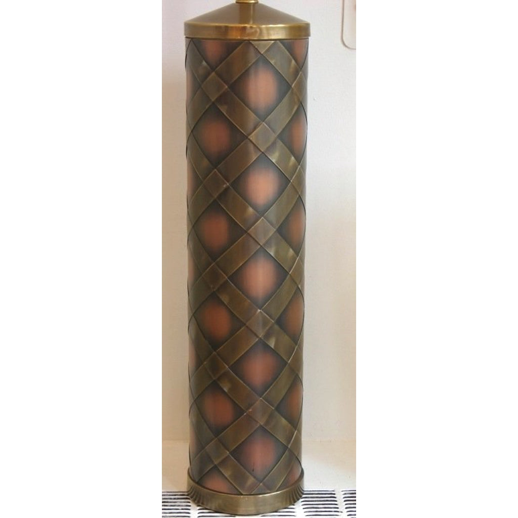 1950s Very Attractive Vintage Pair of Copper and Brass Table Lamps