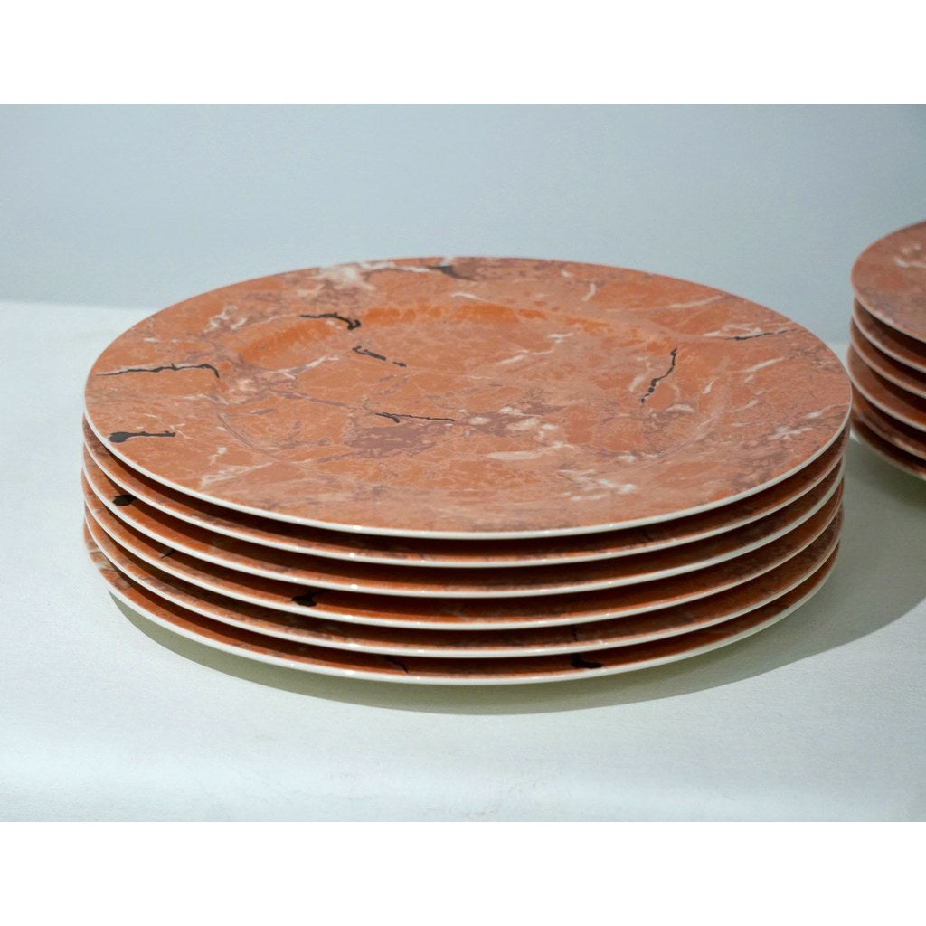 Villeroy & Boch Set for 12 Orange Pink Platters and Dessert Plates