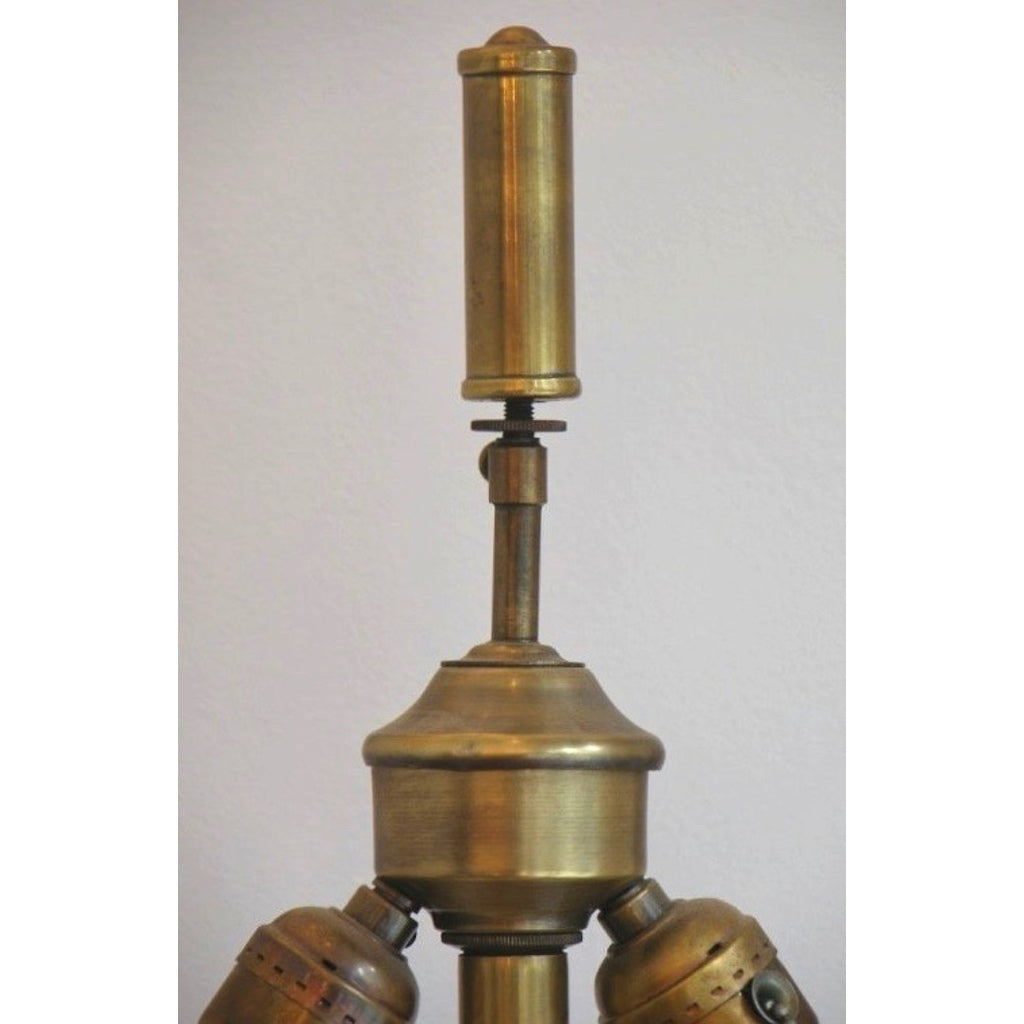 1950s Very Attractive Vintage Pair of Copper and Brass Table Lamps