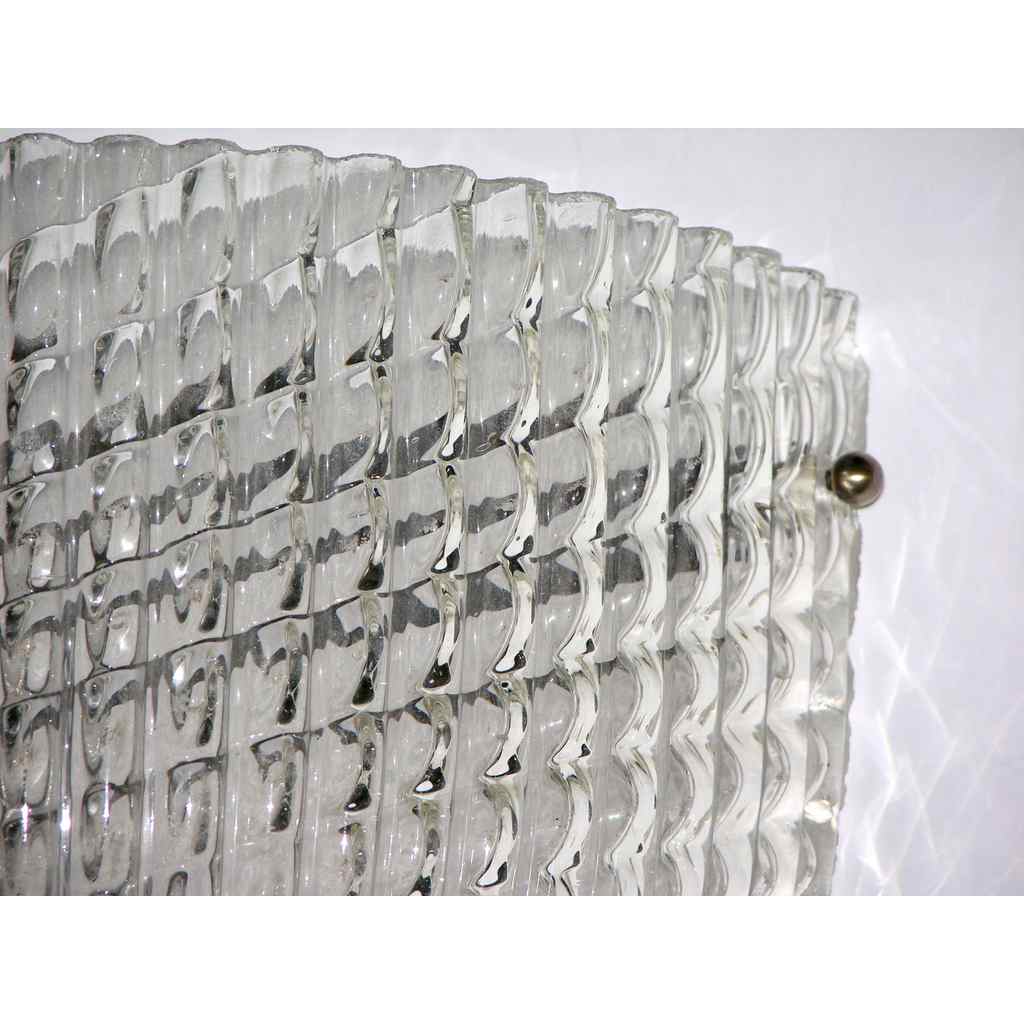1950 Crystal Textured Murano Glass Sconces attributed to Barovier Toso - Cosulich Interiors & Antiques
