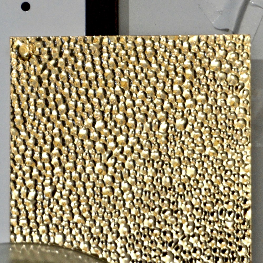 Italian Modernist Gold White & Brown Geometric Textured Metal & Glass Sconces
