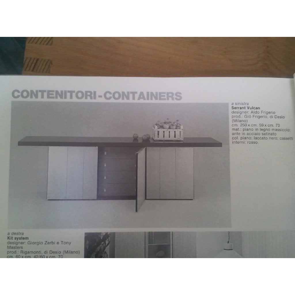 1970 Frigerio Vintage Italian Black & Gold Copper Freestanding Sideboard/Console - Cosulich Interiors & Antiques