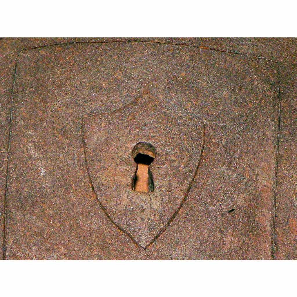 Contemporary Italian Sculpture of a Modern Bust in Brown Terracotta with Keyholes - Cosulich Interiors & Antiques