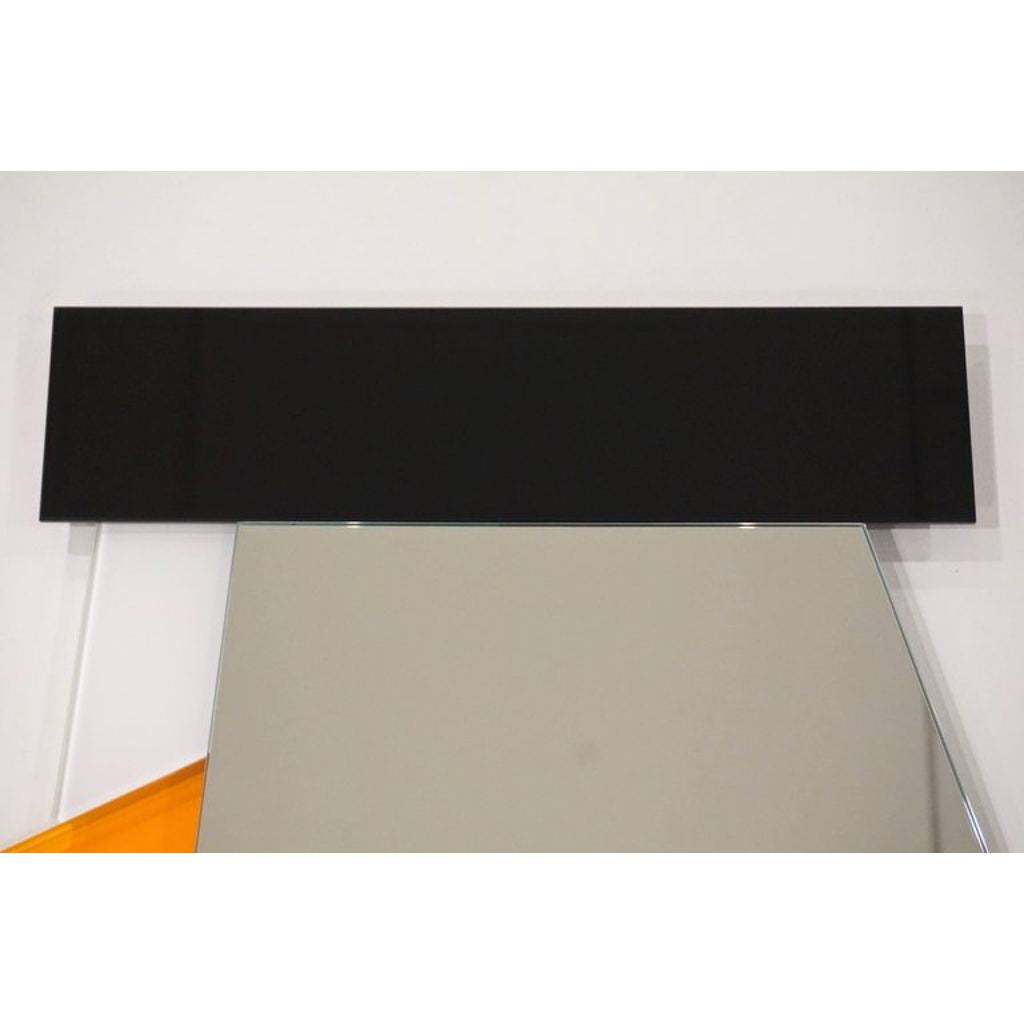 Ettore Sottsass 2007 Geometric Prism Black White Orange Mirror for Glas Italia - Cosulich Interiors & Antiques