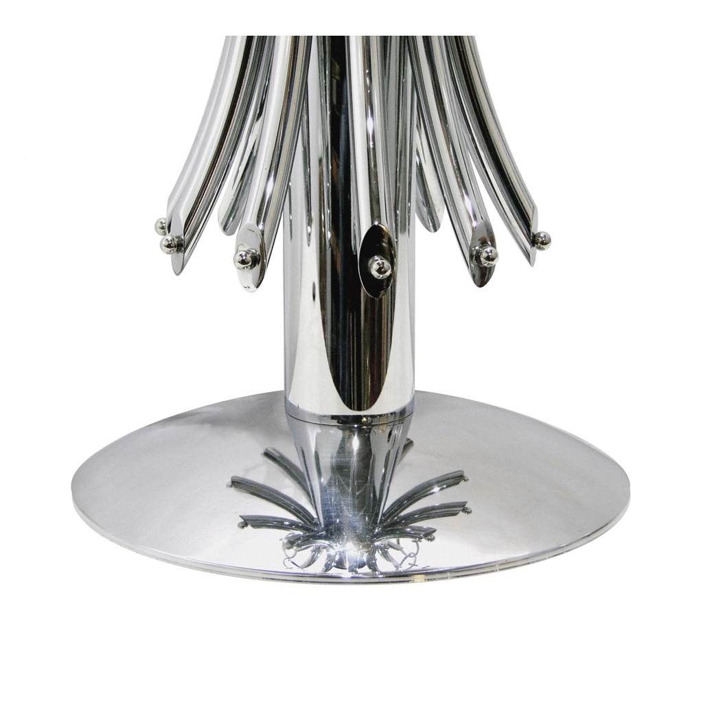 1970s Italian Vintage Tall Pair of Organic Nickel Table Lamps with Pendant Rings - Cosulich Interiors & Antiques
