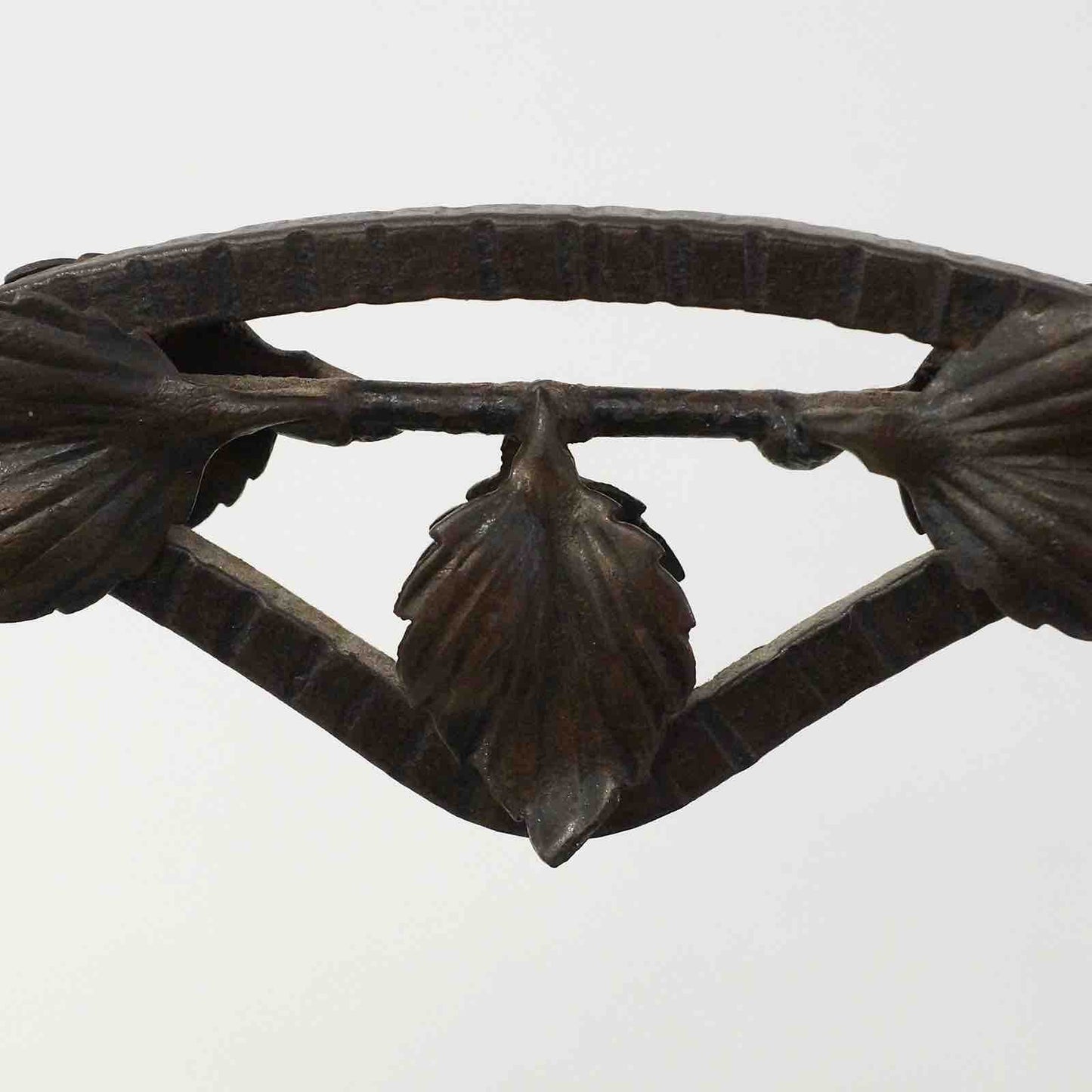 French Art Nouveau Paul Milet Sevres Ceramic Flower Wrought Iron Turquoise Bowl