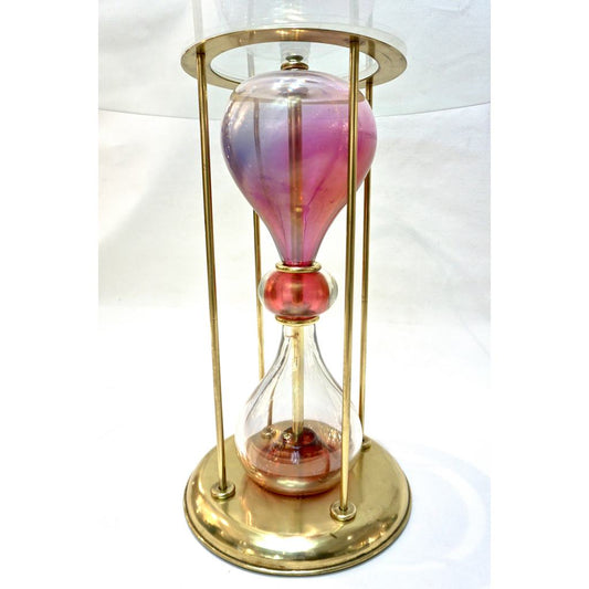 Seguso Vetri d'Arte, 1960s Italian Brass and Pink Glass Round Side/End Table - Cosulich Interiors & Antiques