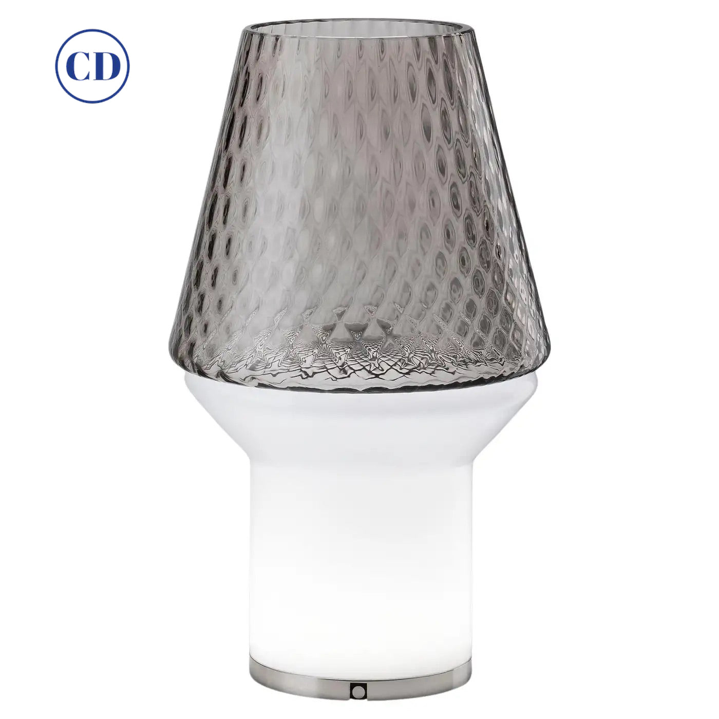 Italian Modern Wireless Dimmable White Gray Glass Portable Table Lamp/Lit Vase