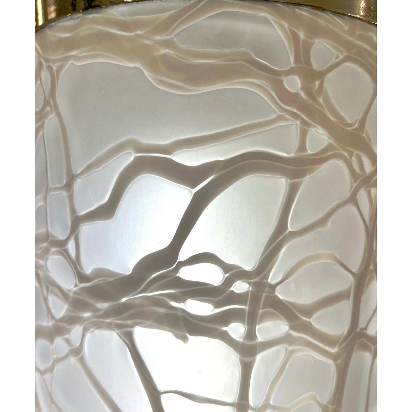 Angelo Brotto 1960s Esperia Vintage White Murano Glass Tubular Chrome Lamp