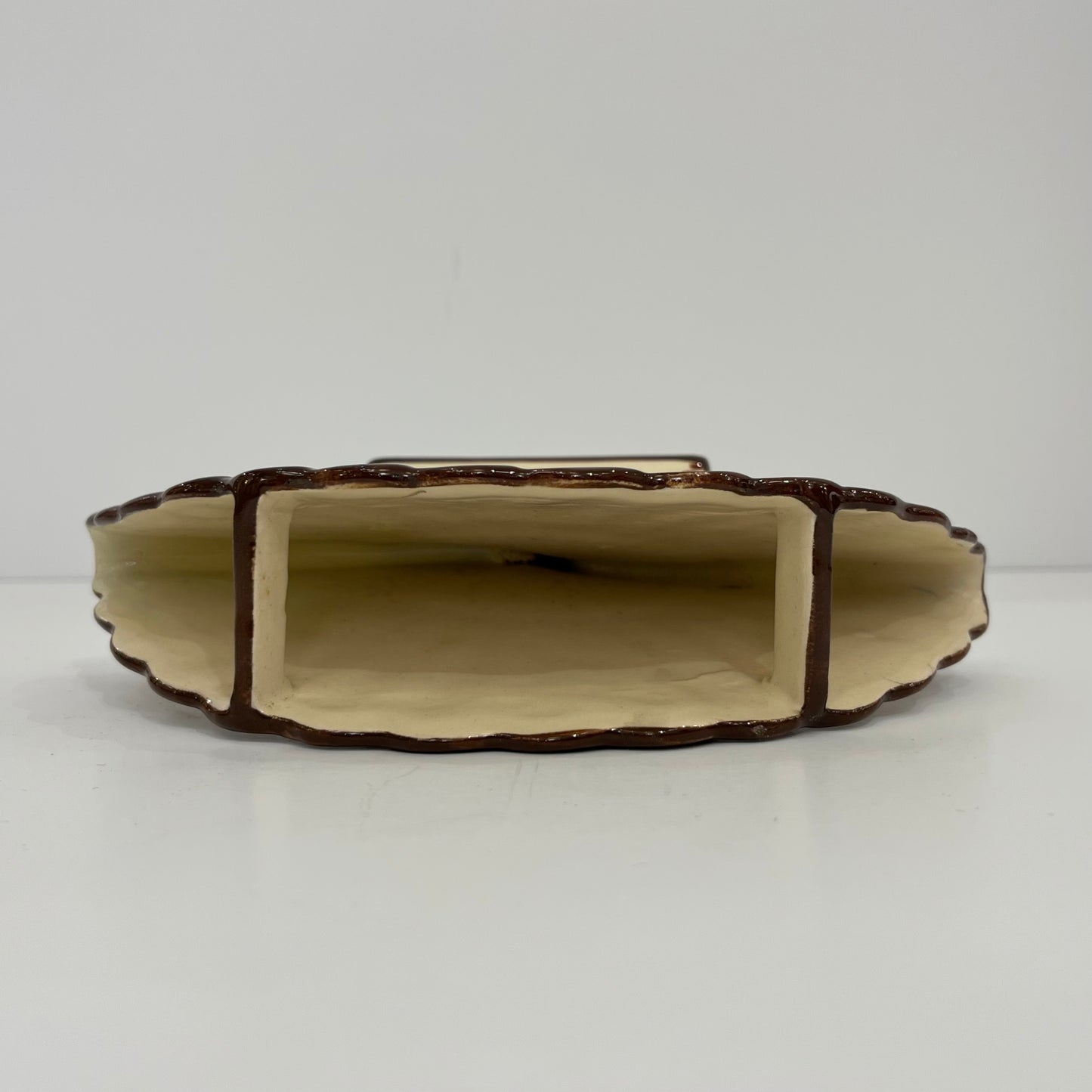 1930s French Signed Henriot Quimper Faience Yellow Fan Breton Man Woman Decor