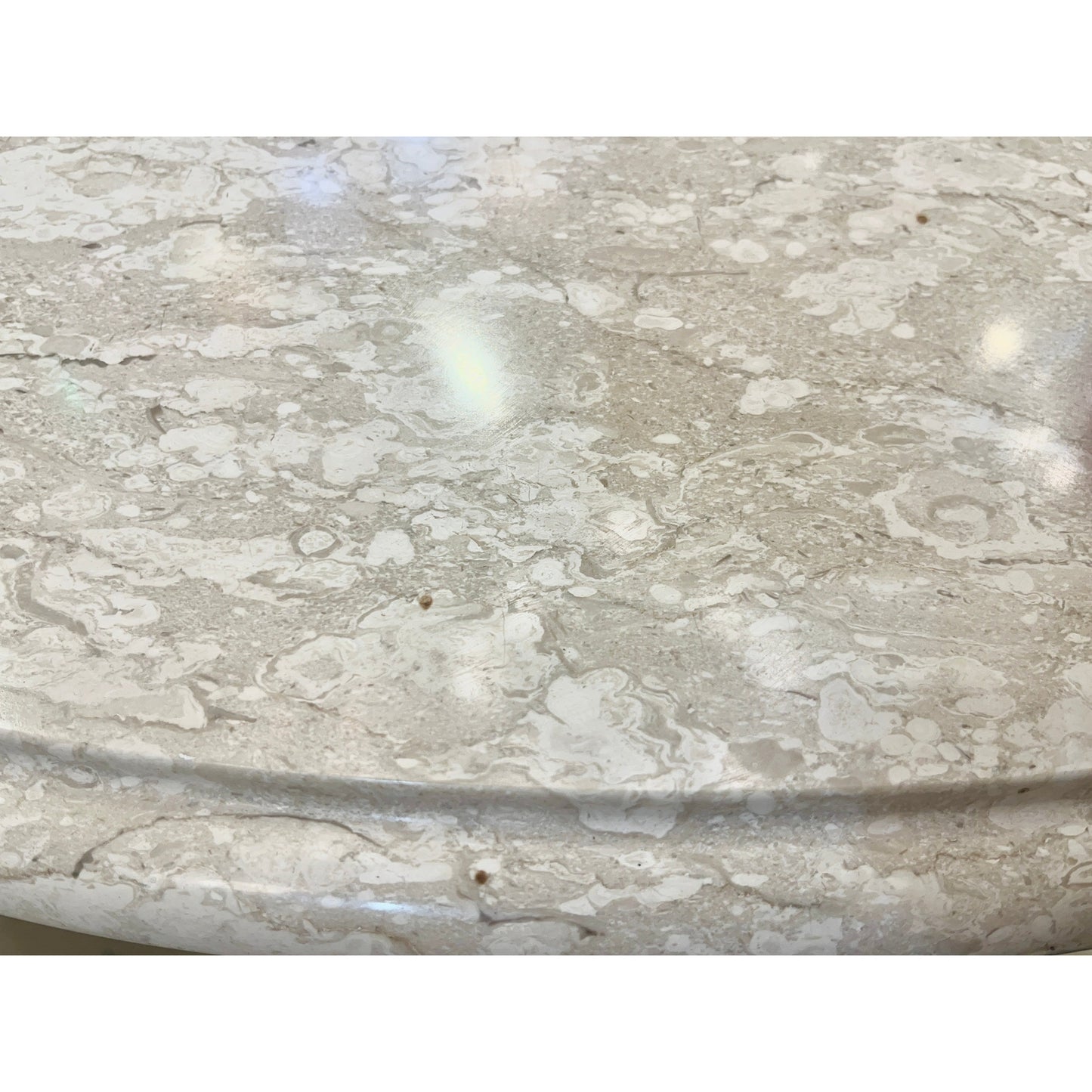 Italian Vintage Neoclassical Hollywood White Marble Center Table Brass Swan Base