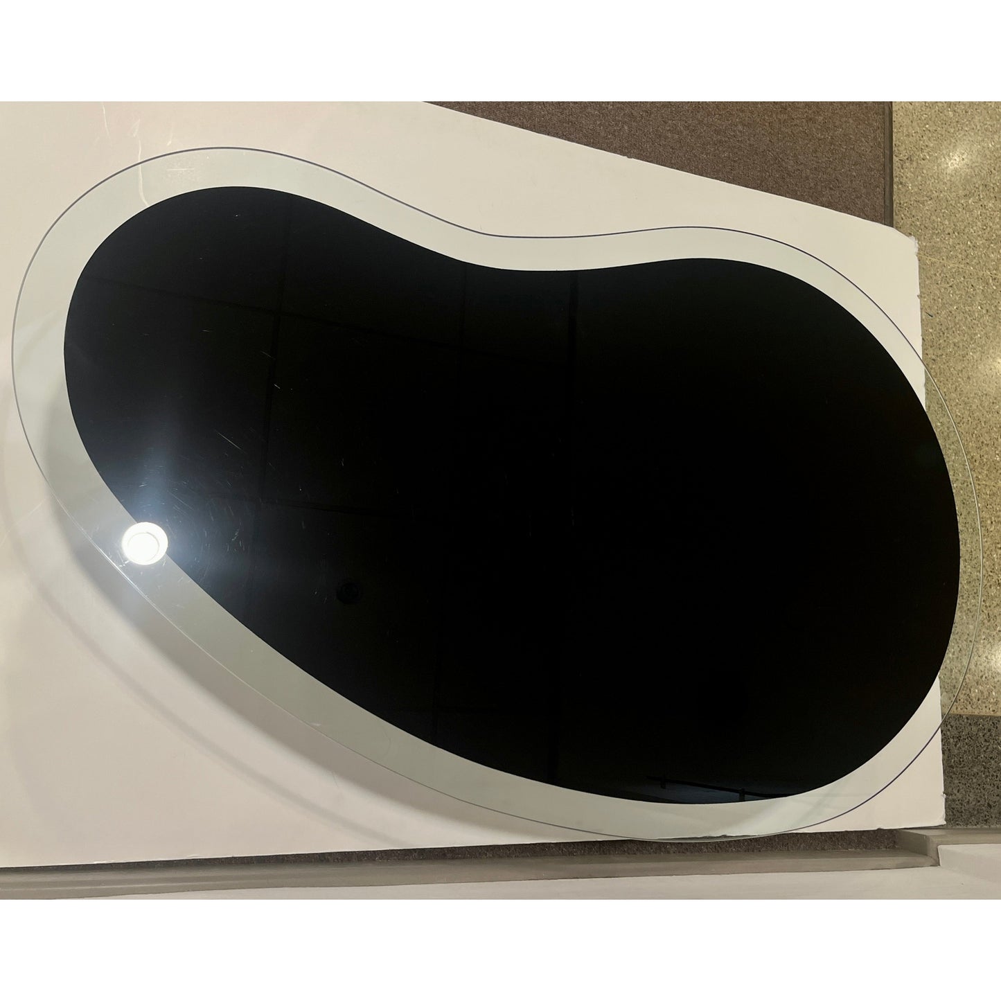 1960s Italian Mid-Century Modern Design Bean Shape Black Crystal Coffee Table