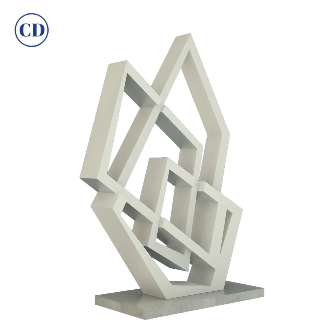 Contemporary Italian Aluminum Hand-Made Geometric Modern Sculpture