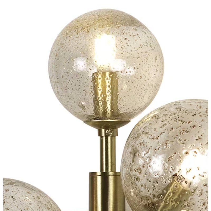 Italian Organic Contemporary Ball Flower Sconce with 3 Murano Glass Spheres