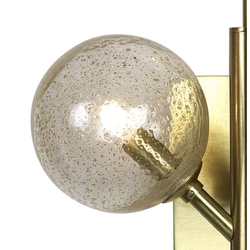 Italian Organic Contemporary Ball Flower Sconce with 3 Murano Glass Spheres