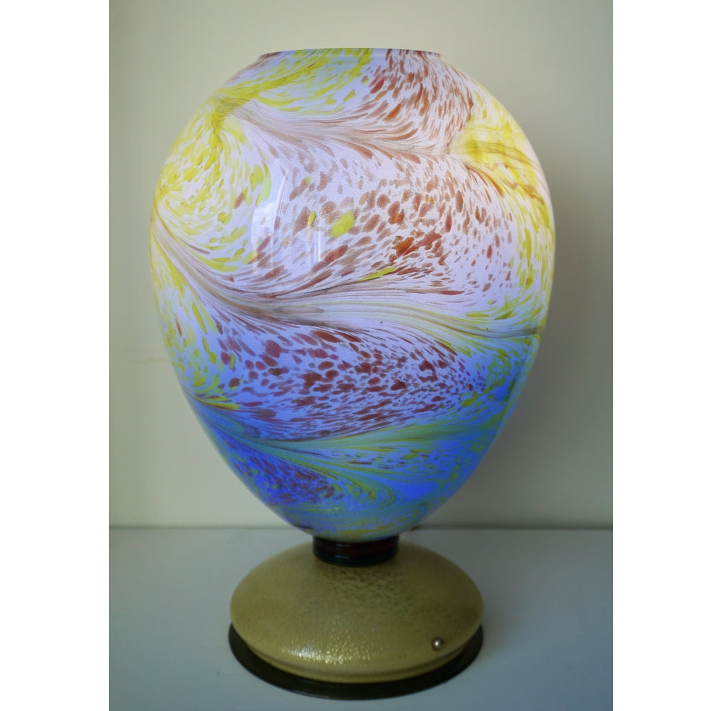 Rare Vintage Colored Murano Glass Lamp