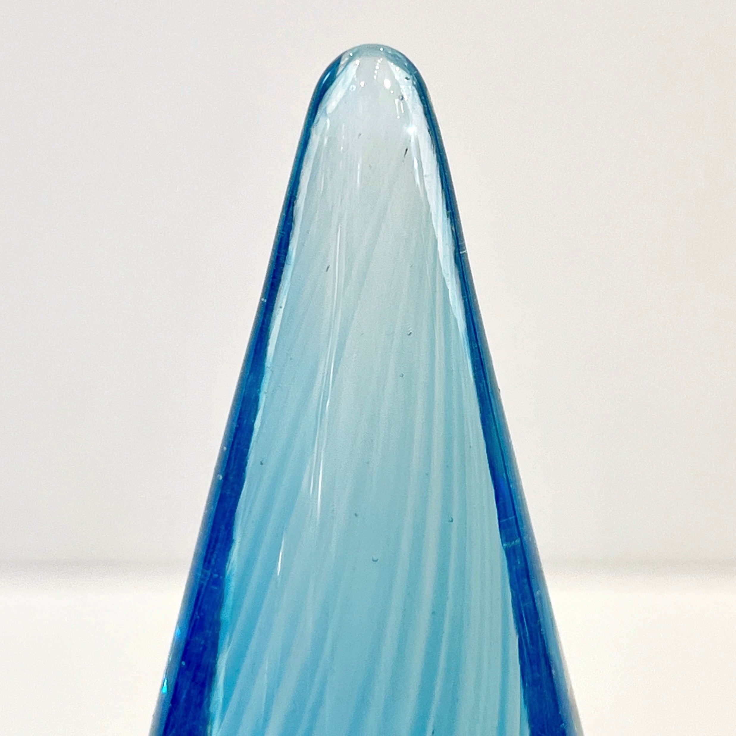 Formia 1980s Italian Vintage Turquoise Blue & White Murano Glass Tree ...